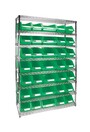 Heavy-Duty Wire Shelving Units with Storage Bins, 8 Tiers #TQ0RL829000