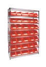 Heavy-Duty Wire Shelving Units with Storage Bins, 8 Tiers #TQ0RL830000