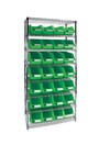 Heavy-Duty Wire Shelving Units with Storage Bins, 8 Tiers, 18" D #TQ0RL821000