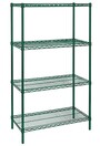 Heavy-Duty Green Epoxy Finish Wire Shelving, 4 Tiers #TQ0RL656000