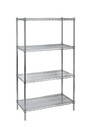 Heavy-Duty Chromate Wire Shelving, 4 Tiers, 800 lbs/shelf #TQ0RL059000