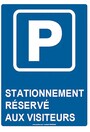 Enseigne "Stationnmenet réservé aux visiteurs" #TQ0SR656000