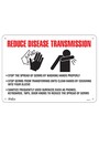"Reduce Disease Transmission" Safety Sign #TQSGU376000
