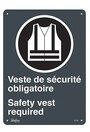 "Safety Vest Required" Bilingual Safety Sign #TQSGP405000
