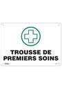 Enseigne " Trousse de premiers soins" en français #TQSGM495000