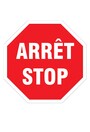 Enseigne "Arrêt / Stop" bilingue #TQSEC331000