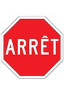 Enseigne "Arrêt / Stop" bilingue #TQSEA940000