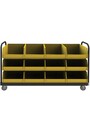 Double-Sided Mobile Tub Rack, 12 bins #TQ0FM026000