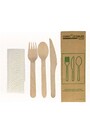 Ensemble d'ustensiles de cuisine en bois compostable #GL006051000