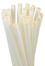 Paille blanche en papier compostable 8'' #EC752999600