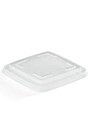Couvercle en plastique recyclable pour contenant carré de 28 oz 7'' x 7'' #EC400927100