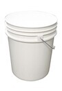 Contenant en plastique avec couvercle blanc, 20L #FO00020L000