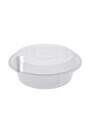 Contenant rond en plastique recyclable et réutilisable avec couvercle #EC450552000