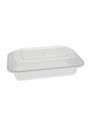 Rectangular Recyclable and Reusable Plastic Container with Lid #EC450552400