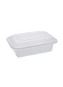 Contenant rectangle en plastique recyclable avec couvercle #EC450552600