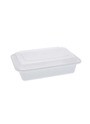 Contenant rectangle en plastique recyclable avec couvercle #EC450552800