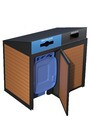 ABRI-BAC 2 Steams Recycling Station for Rolling Bins #NIABRIBAC02