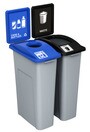 WASTE WATCHER Cans and Bottles Recycling Station with Panel 46 Gal #BU202777000