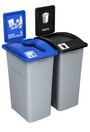 WASTE WATCHER Mixed Recycling Station with Panel 65 gal #BU203144000