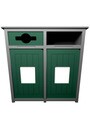 AURA Outdoor Double Recycling Station 64 Gal #BU166525000