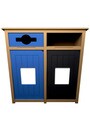 AURA Station de recyclage mixte double avec panneau 64 gal #BU105331000