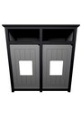 AURA Station de recyclage double avec panneau 64 gal #BU199488000