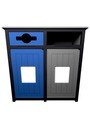 AURA Mixed Recycling Containers with Panel 64 Gal #BU167384000