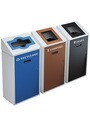TRANSIT 3-Stream Wall Mounted Recycling Station 58L #NITR5803BLA