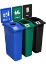 WASTE WATCHER Poubelles avec panneau déchets, bouteilles et compost 69 gal #BU202821000