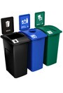 WASTE WATCHER XL Poubelles de recyclage 3 voies 96 gal #BU203211000