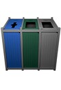 VENTURE Poubelles de recyclage 3 voies  69 gal #BU158912000