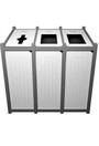 VENTURE White Customizable 3-Stream Recycling Station 69 Gal #BU193857000