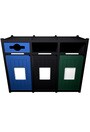 VISION Outdoor 3-Stream Recycling Station 96 Gal #BU105333000