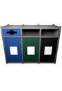 VISION Outdoor 3-Stream Recycling Station 96 Gal #BU203799000
