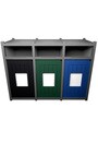 VISION 3-Ways Mixed Recycling Station 96 Gal #BU209175000