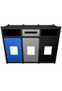 VISION Station de tri pour le recyclage 3 voies 96 gal #BU131779000