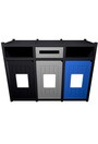 VISION Station de tri pour le recyclage 3 voies 96 gal #BU131812000