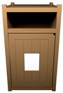 VISION Poubelle extérieur avec panneau d'affichage 45 gal #BU105295000