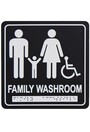 Washroom Signage Family with Braille Emboss #FR959BLK000