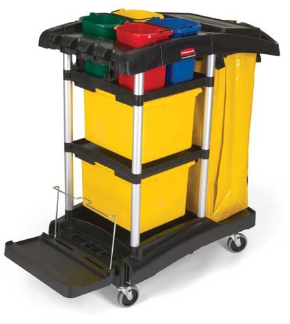 Janitor Cleaning Cart with Clolored Bins Hygen #RB009T74NOI