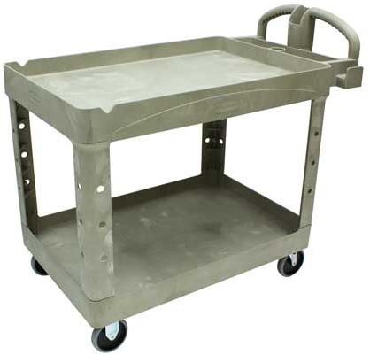 Chariot utilitaire 2 tablettes 4520-88 Rubbermaid #RB452088BEI