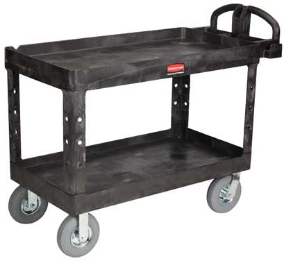 Utility Cart 2-Shelf 26" x 55" Rubbermaid 4546 #RB454610NOI