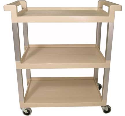 Chariot de service à 3 tablettes Rubbermaid 9T65-71 #RB9T6571BEI Chariot de service à 3 tablettes Rubbermaid 9T65-71 #RB9T6571BEI