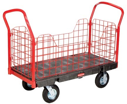 Chariot de manutention avec panneaux latéraux Rubbermaid 4485 #RB004485NOI