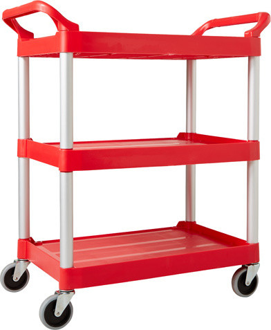 Utility Cart 3 Shelves 3424-88 with Swivel Casters #RB342488ROU