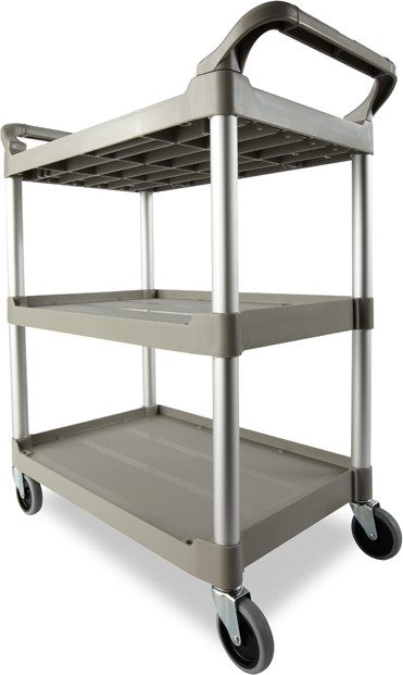 Chariot utilitaire 3 tablettes 3424-88 à roulettes pivotantes #RB342488PLA