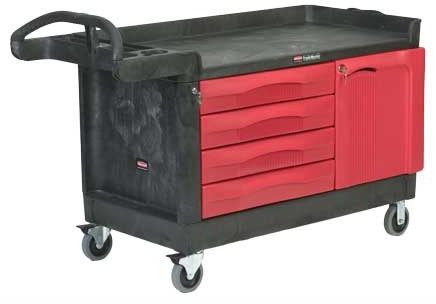 Working Cart with Drawers and Lockable Doors Rubbermaid 4533-88 #RB454888NOI