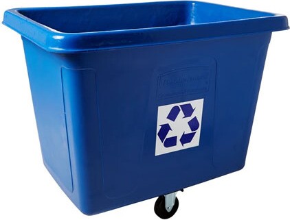 461673 Cube Trolley for Recycling Blue 16 Cubic Feet 500 lbs #RB461673BLE