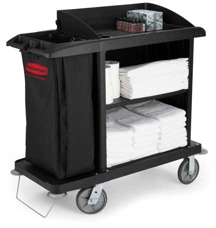 Single Housekeeping Cart 3-Shelf 6190, 6192 Compact #RB006190000