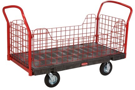Chariot de manutention avec panneaux latéraux Rubbermaid 4487 #RB004487NOI